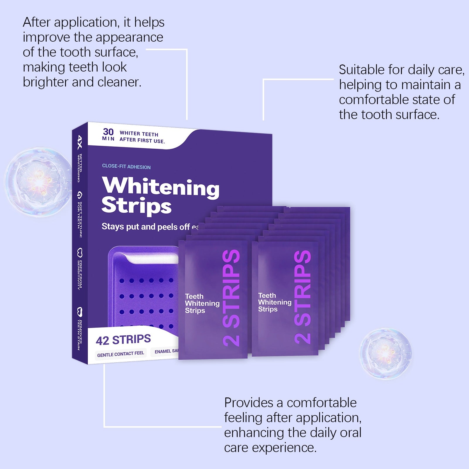 Purple Teeth Whitening Strips