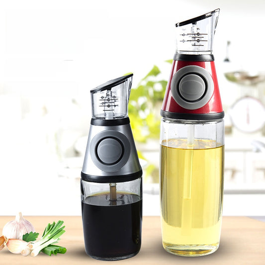 Push-Type Silicone Precision Oil Bottle for Kitchen