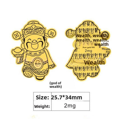 Put gold stickers on the mobile phone