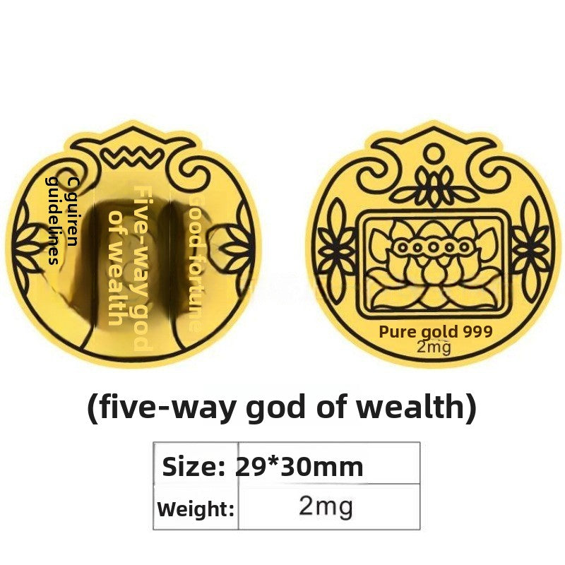 Put gold stickers on the mobile phone