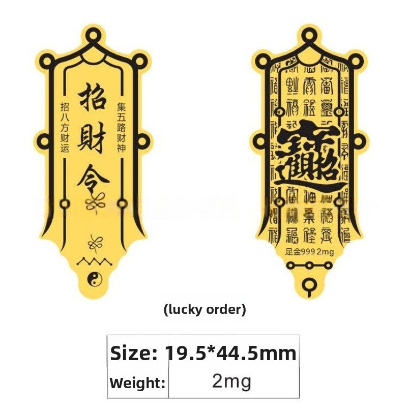 Put gold stickers on the mobile phone