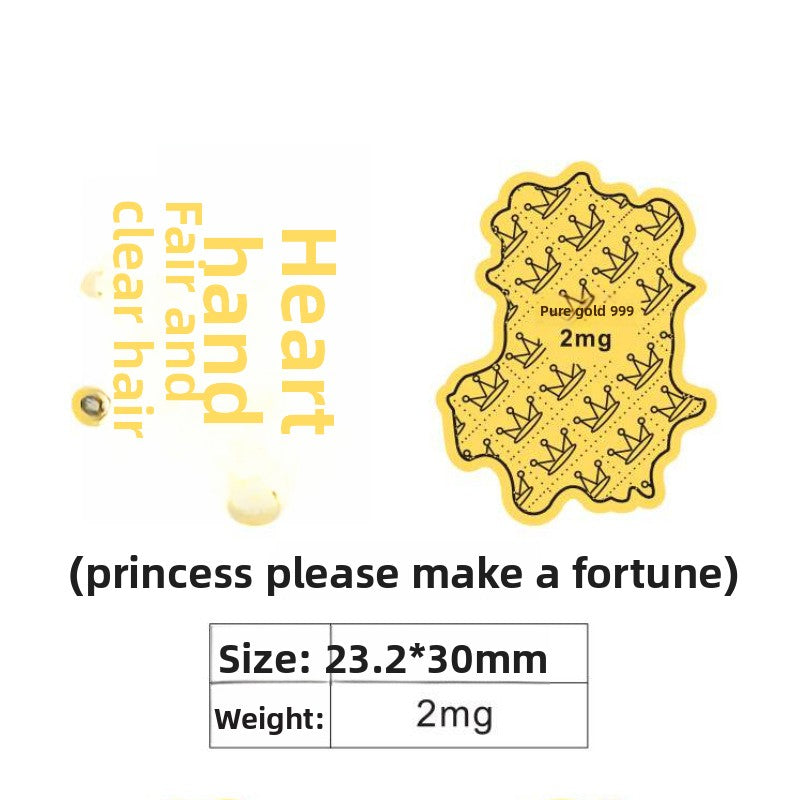 Put gold stickers on the mobile phone