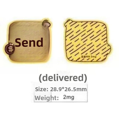 Put gold stickers on the mobile phone
