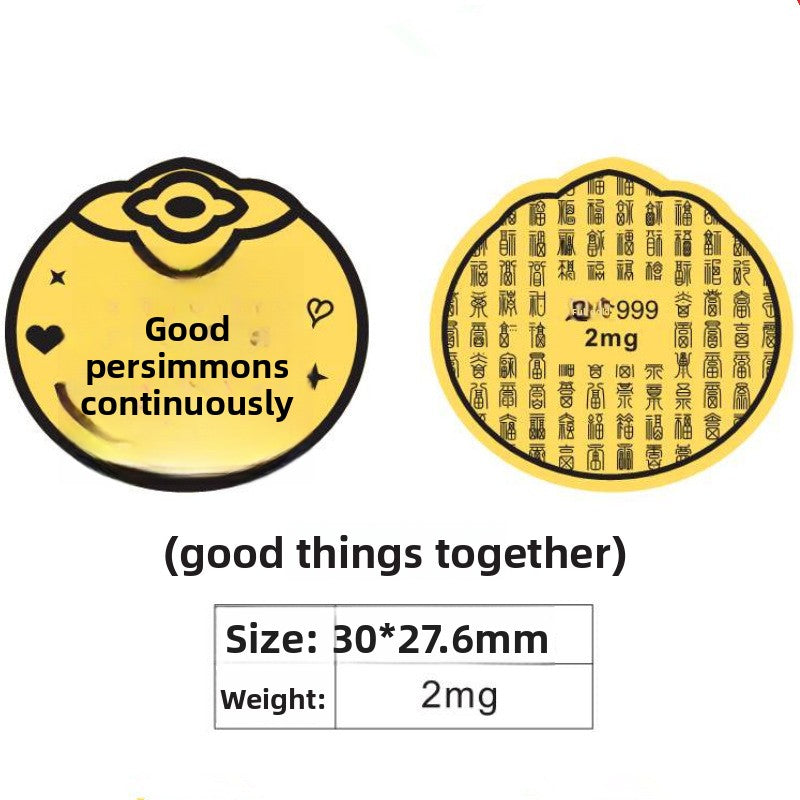 Put gold stickers on the mobile phone
