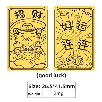 Put gold stickers on the mobile phone