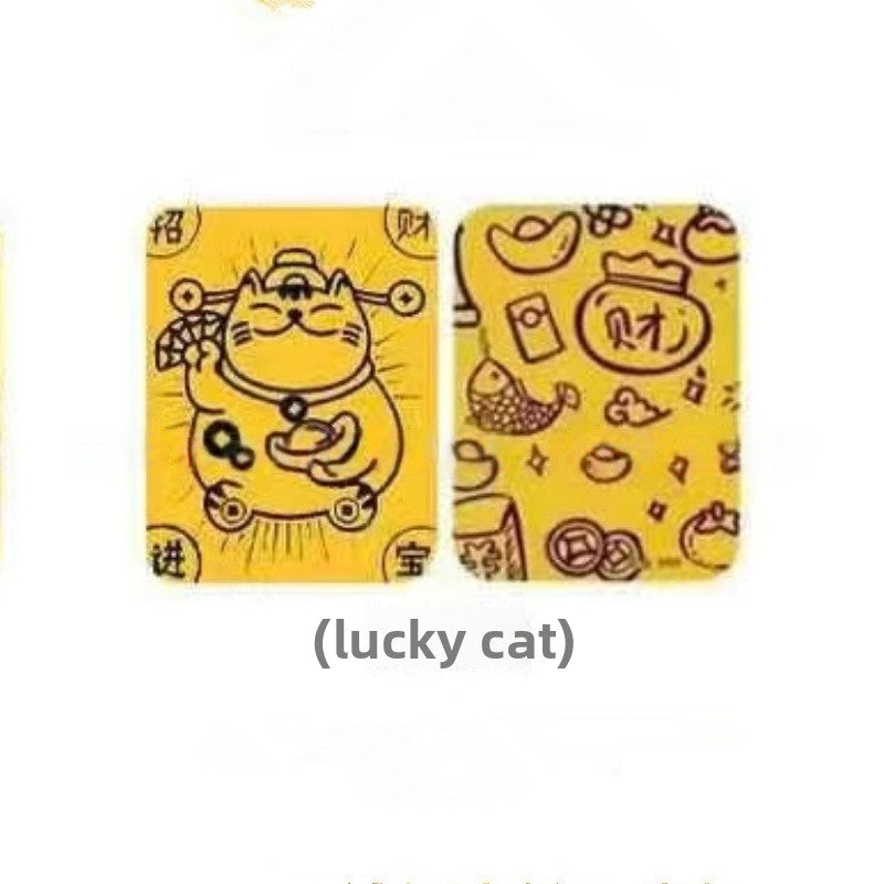 Put gold stickers on the mobile phone