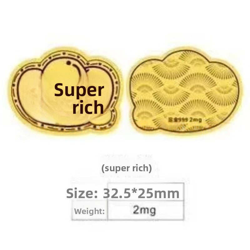 Put gold stickers on the mobile phone