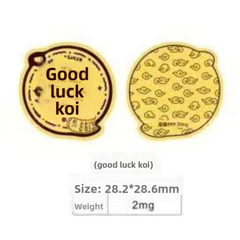 Put gold stickers on the mobile phone