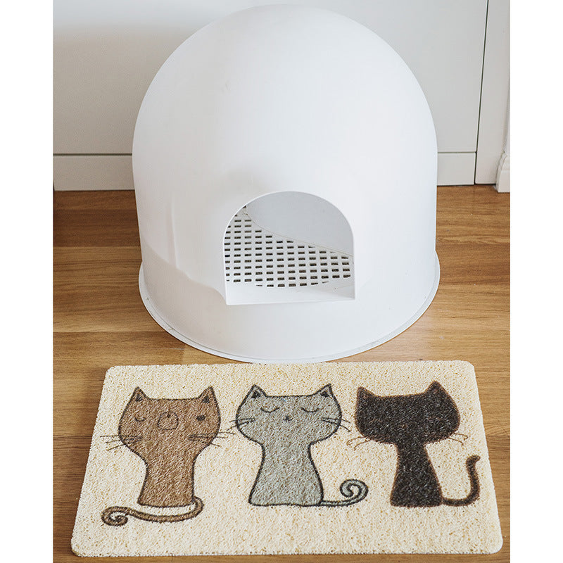 PVC Cat Litter Mat with Animal Patterns