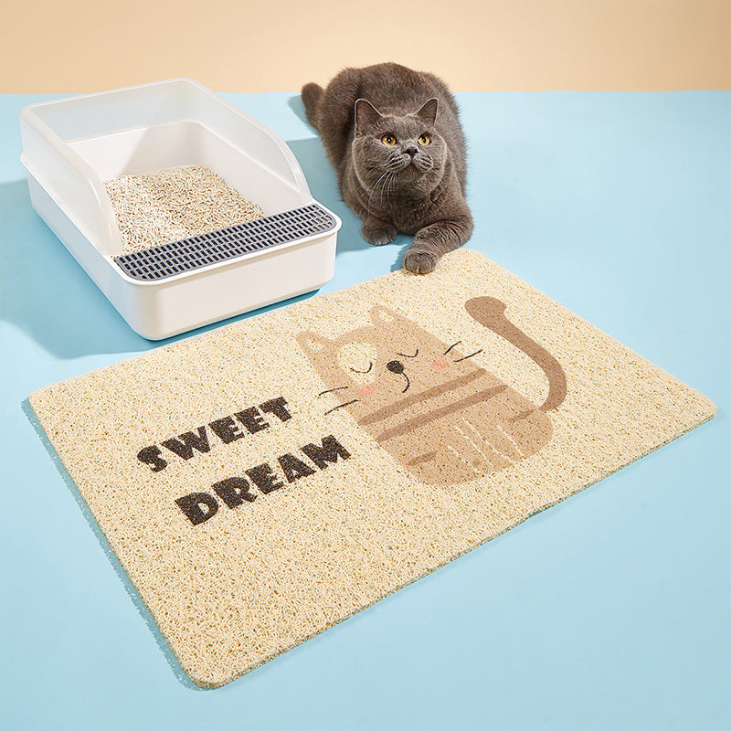 PVC Cat Litter Mat with Animal Patterns