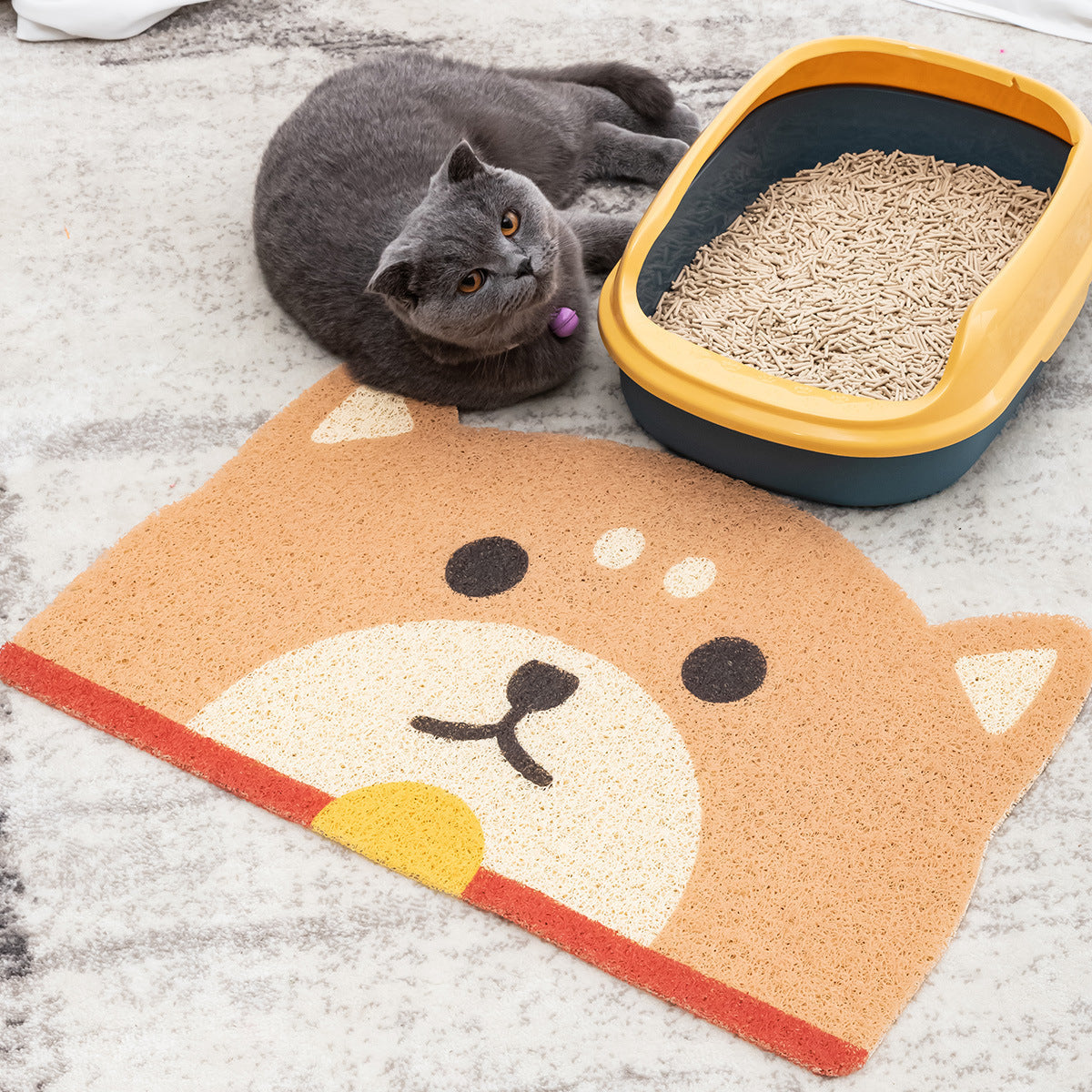 PVC Cat Litter Mat with Animal Patterns