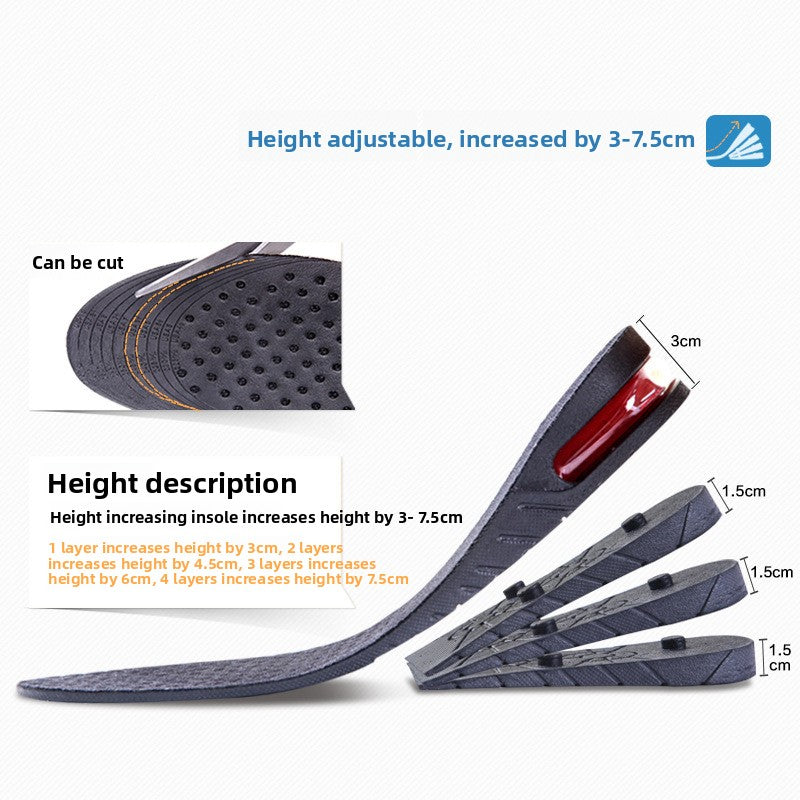 PVC Heightening Insoles for Men and Women