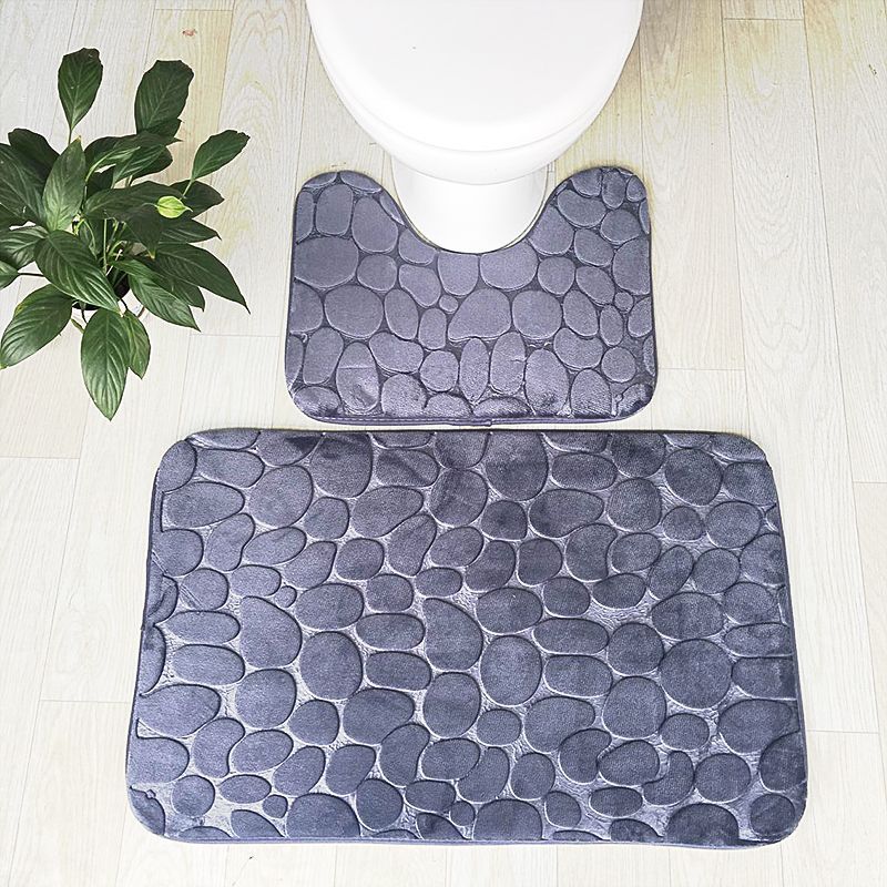 PVC Non-Slip Absorbent Bathroom Mat Set
