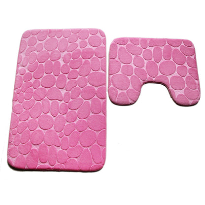 PVC Non-Slip Absorbent Bathroom Mat Set