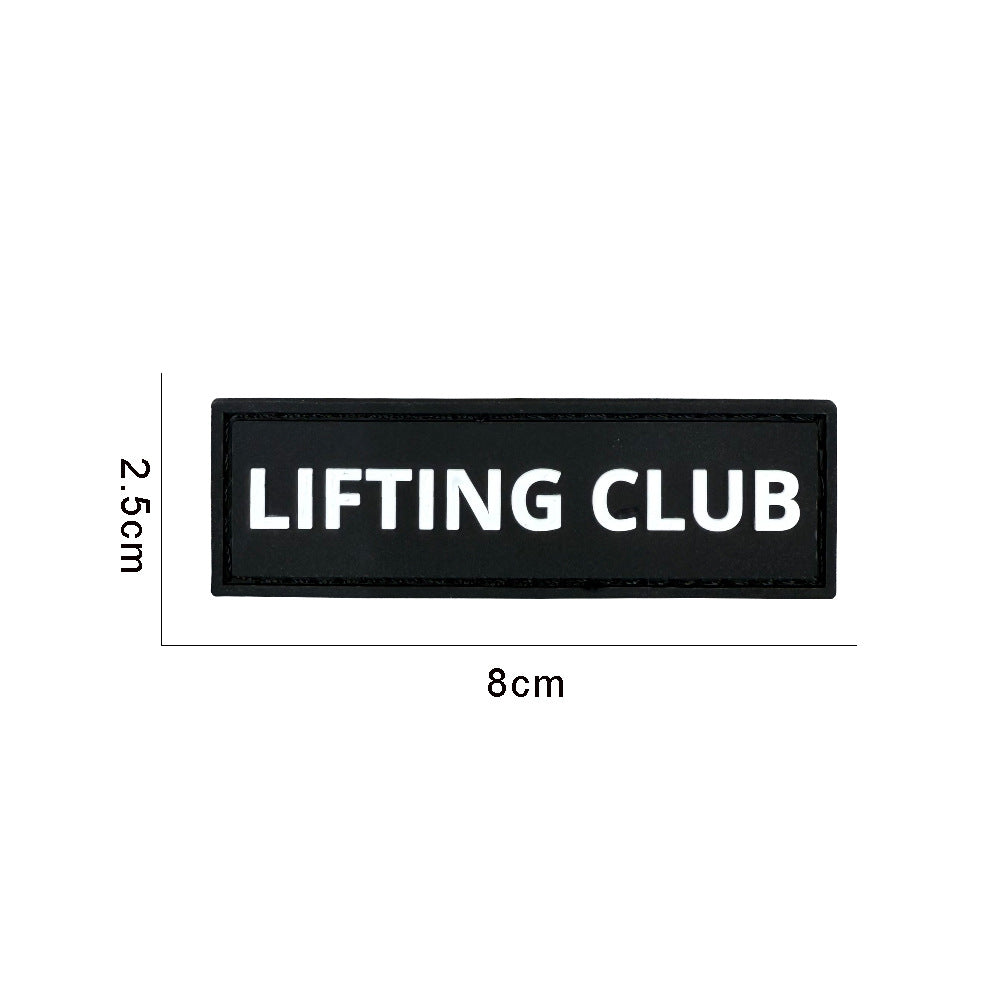 PVC Rubber Fitness Velcro Armband Patch