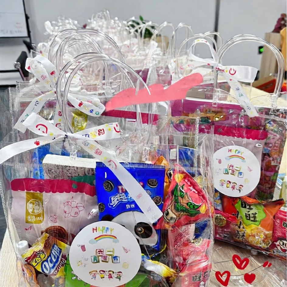 pvc transparent tote bag