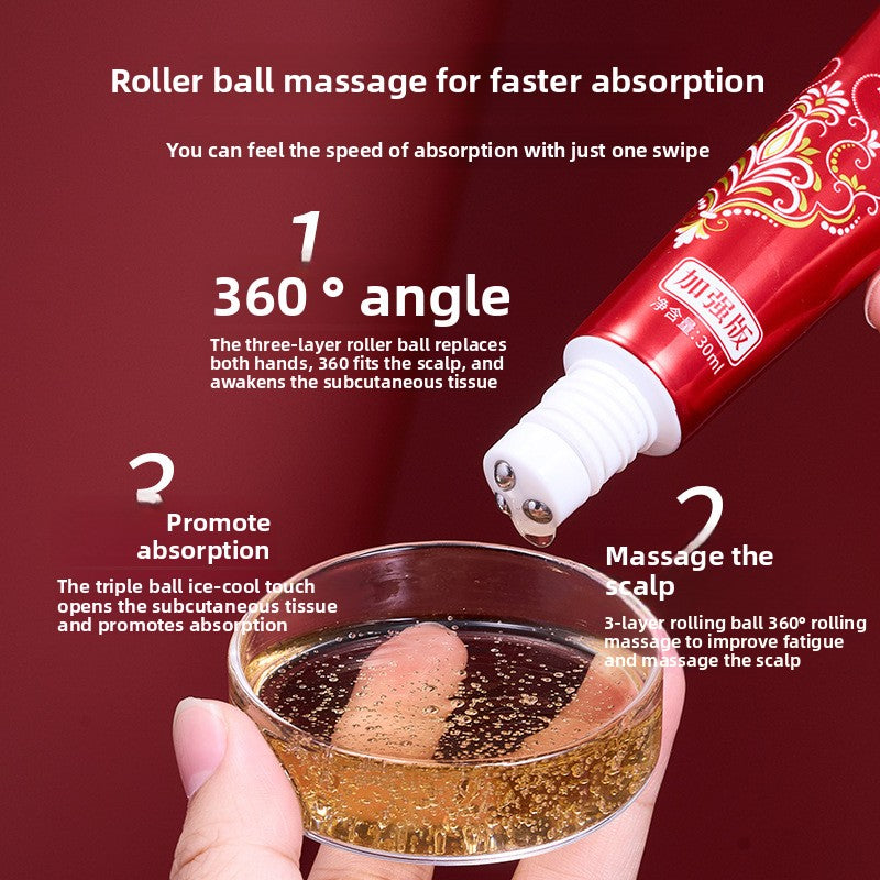 Qianfei Anti-Hair Loss Serum Roll-On Massage Scalp Ginger Polygonum Multiflorum Thuja Leaf Anti-Hair Loss Hair Growth Serum Popular Hair Replacement Product