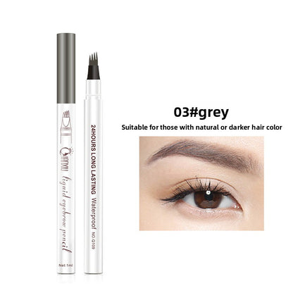 Quad Fork Micro Carved Waterproof Eyebrow Pencil