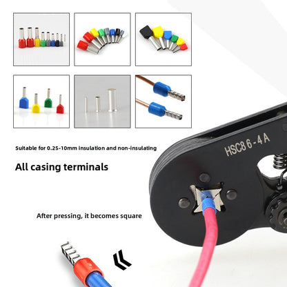 Quadrangular Tube Terminal Crimping Pliers