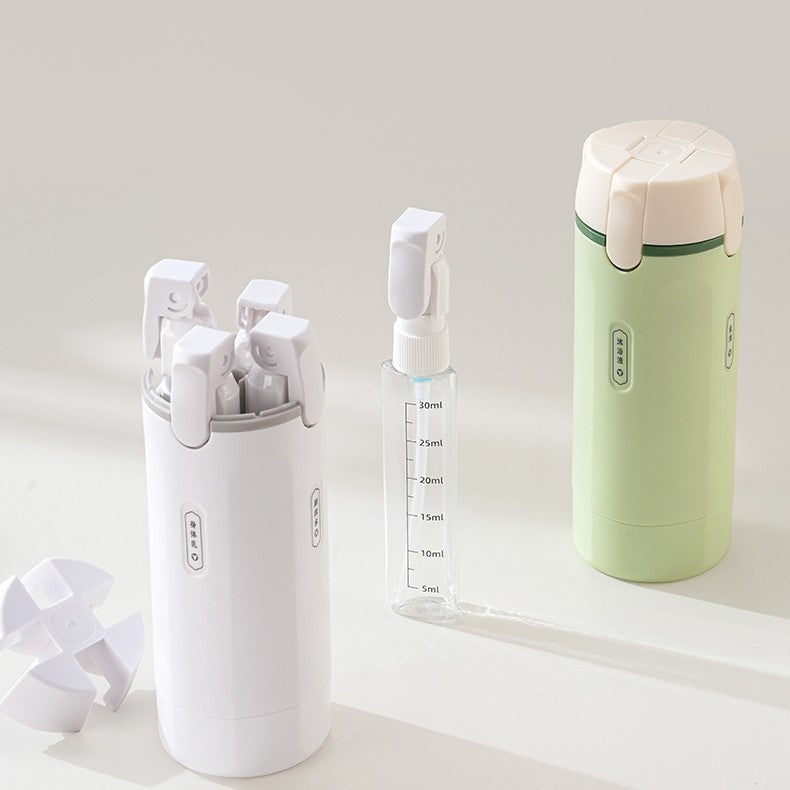 Quadruple-Compartment Travel Bottle
