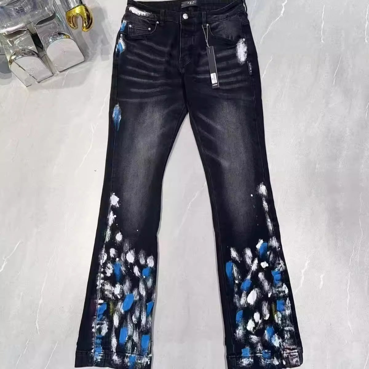 Quality PU Denim Pants