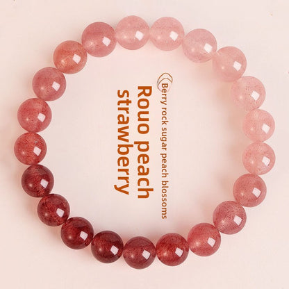 Quartzite Strawberry Crystal Bracelet