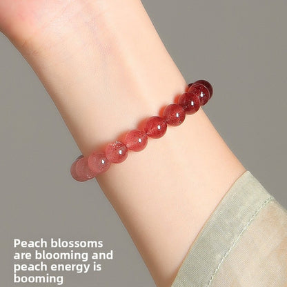 Quartzite Strawberry Crystal Bracelet