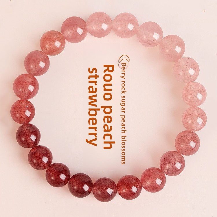 Quartzite Strawberry Crystal Bracelet