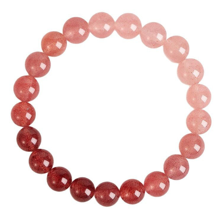 Quartzite Strawberry Crystal Bracelet