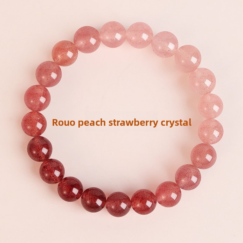 Quartzite Strawberry Crystal Bracelet