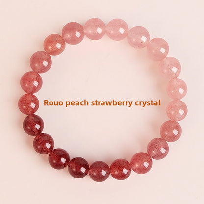 Quartzite Strawberry Crystal Bracelet
