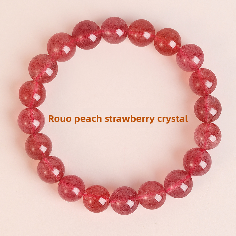 Quartzite Strawberry Crystal Bracelet