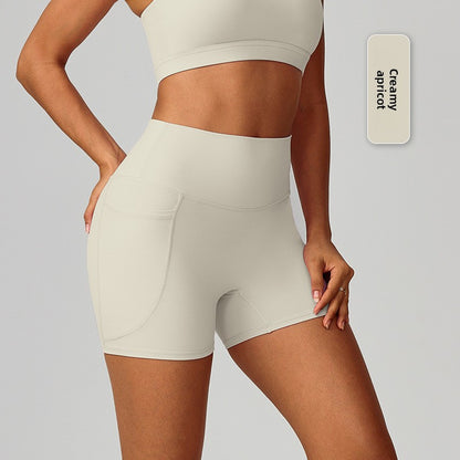 Quick-Dry High Waist Yoga Running Shorts