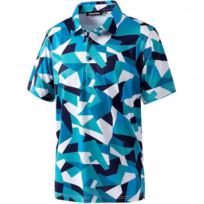 Quick-Dry Printed Mens Polo Shirt