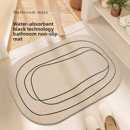 Quick-drying toilet doormat and door mat carpet