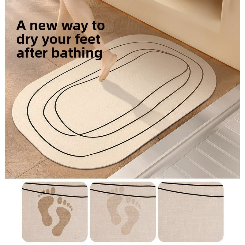 Quick-drying toilet doormat and door mat carpet