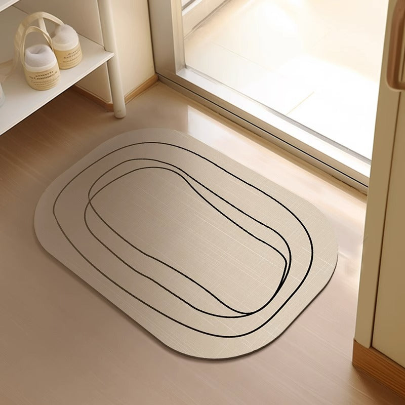 Quick-drying toilet doormat and door mat carpet