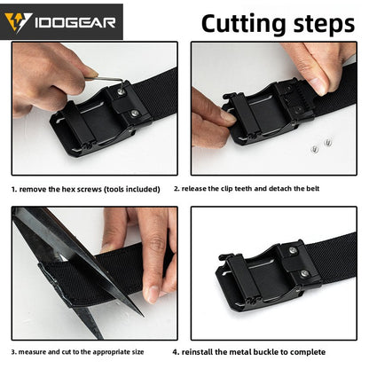 Quick Release Tactical Nylon Belt with Metal Buckle