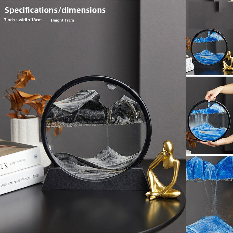 Quicksand Painting Glass Desktop Decoration