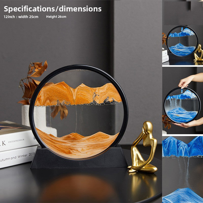 Quicksand Painting Glass Desktop Decoration