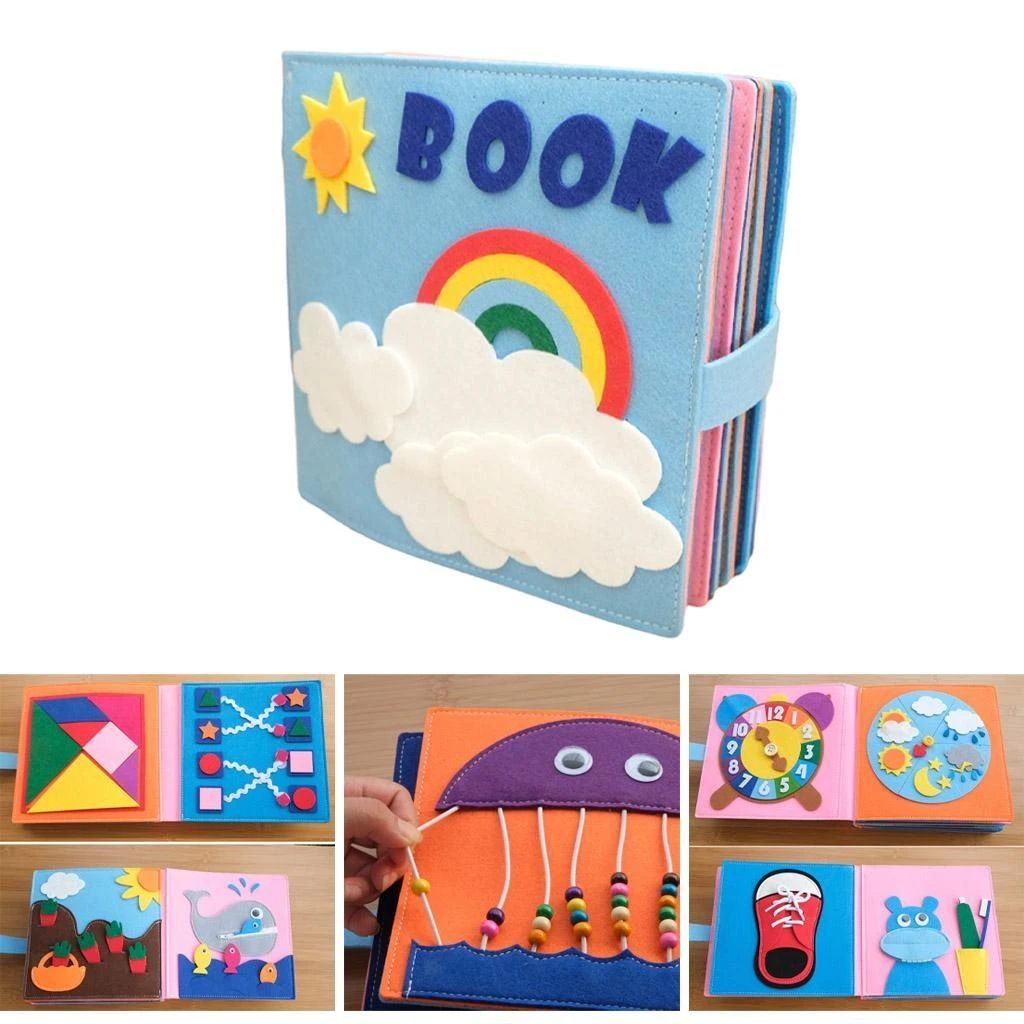 Quiet Book Montessori Baby Toys Felt Busy Book Kids