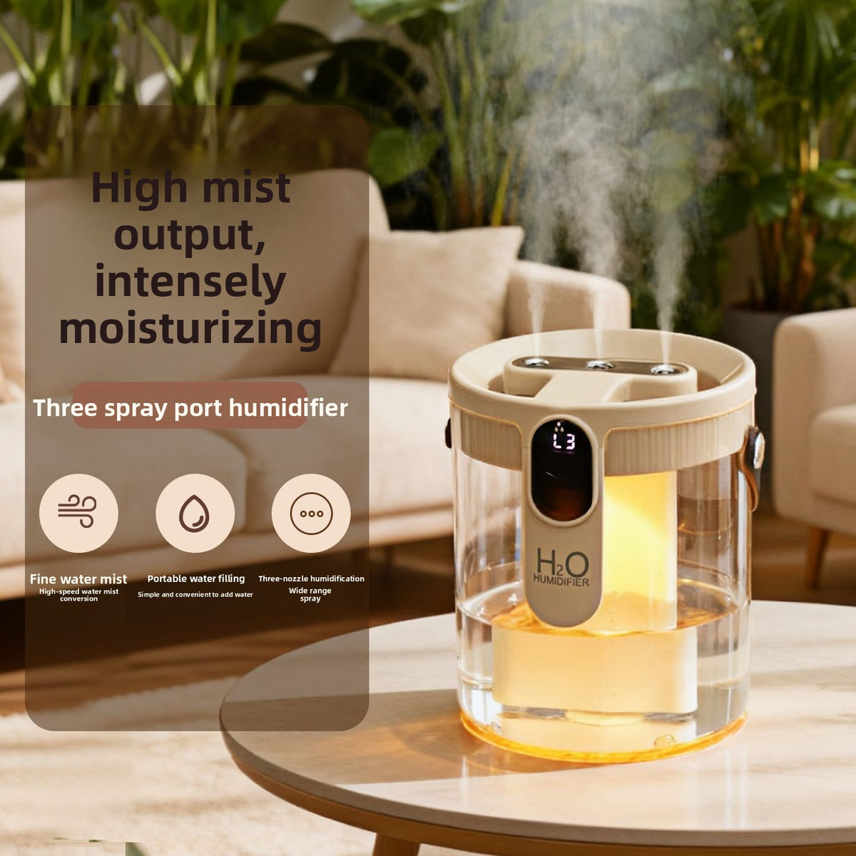 Quiet Large Capacity USB Humidifier for Home and Office