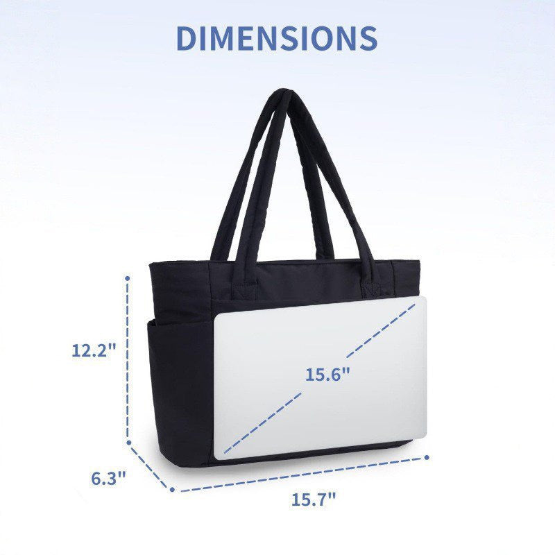 Quilted Canvas Tote Bag with Drawstring Closure