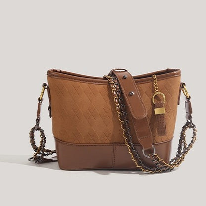 Quilted Chain Bucket Bag
