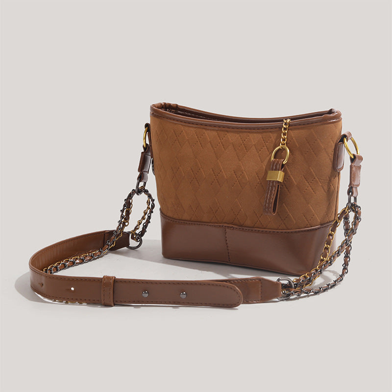 Quilted Chain Bucket Bag