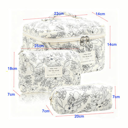 Quilted cosmetic bag