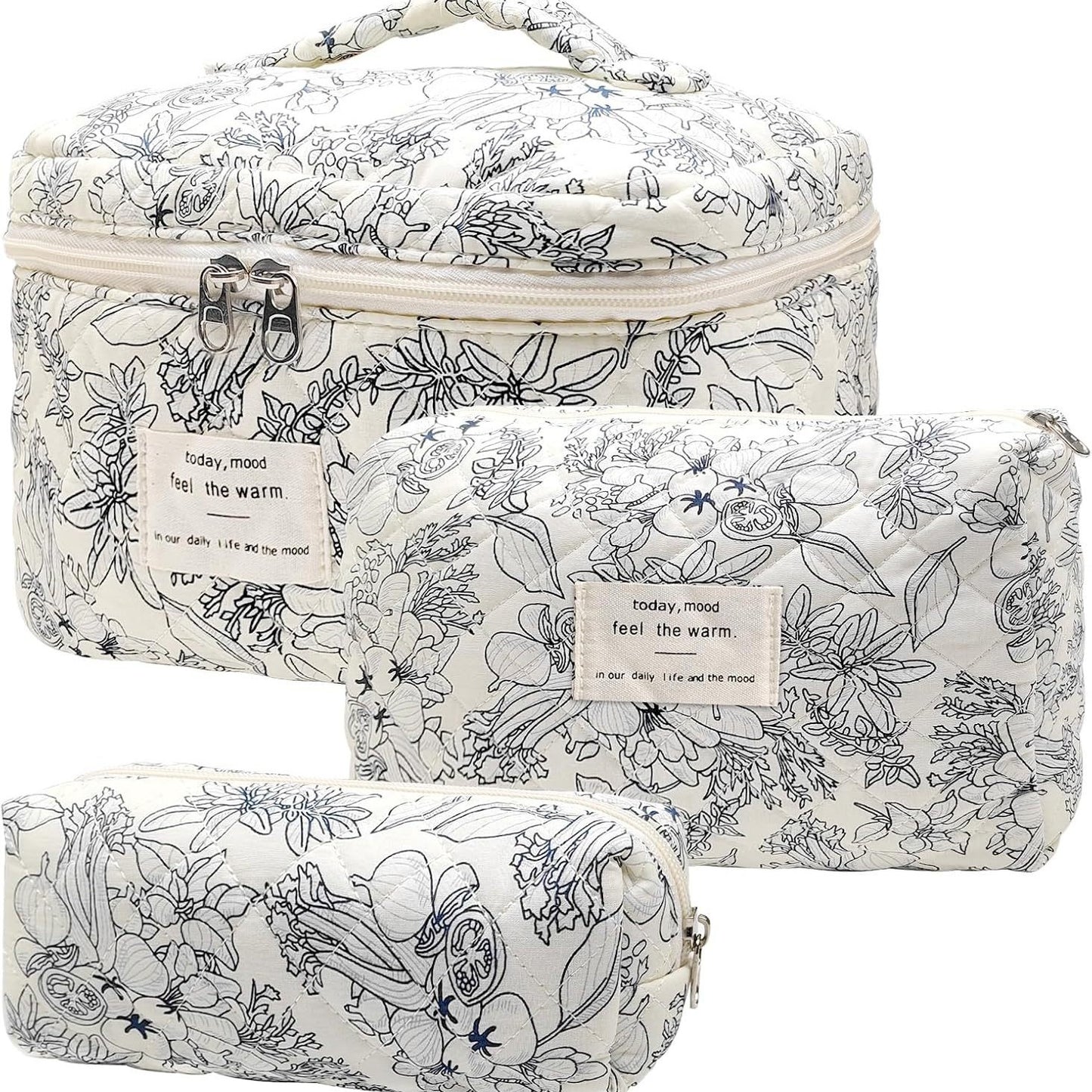 Quilted cosmetic bag