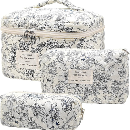 Quilted cosmetic bag