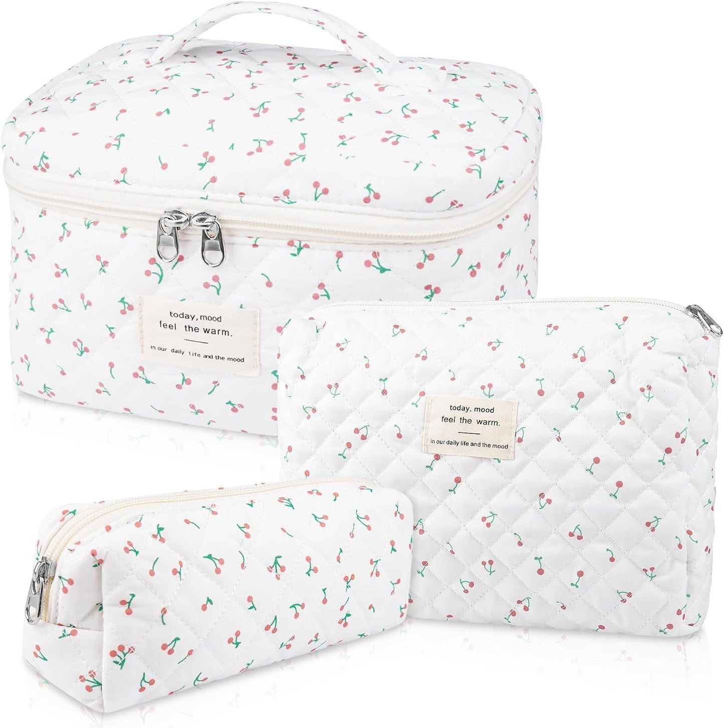 Quilted cosmetic bag