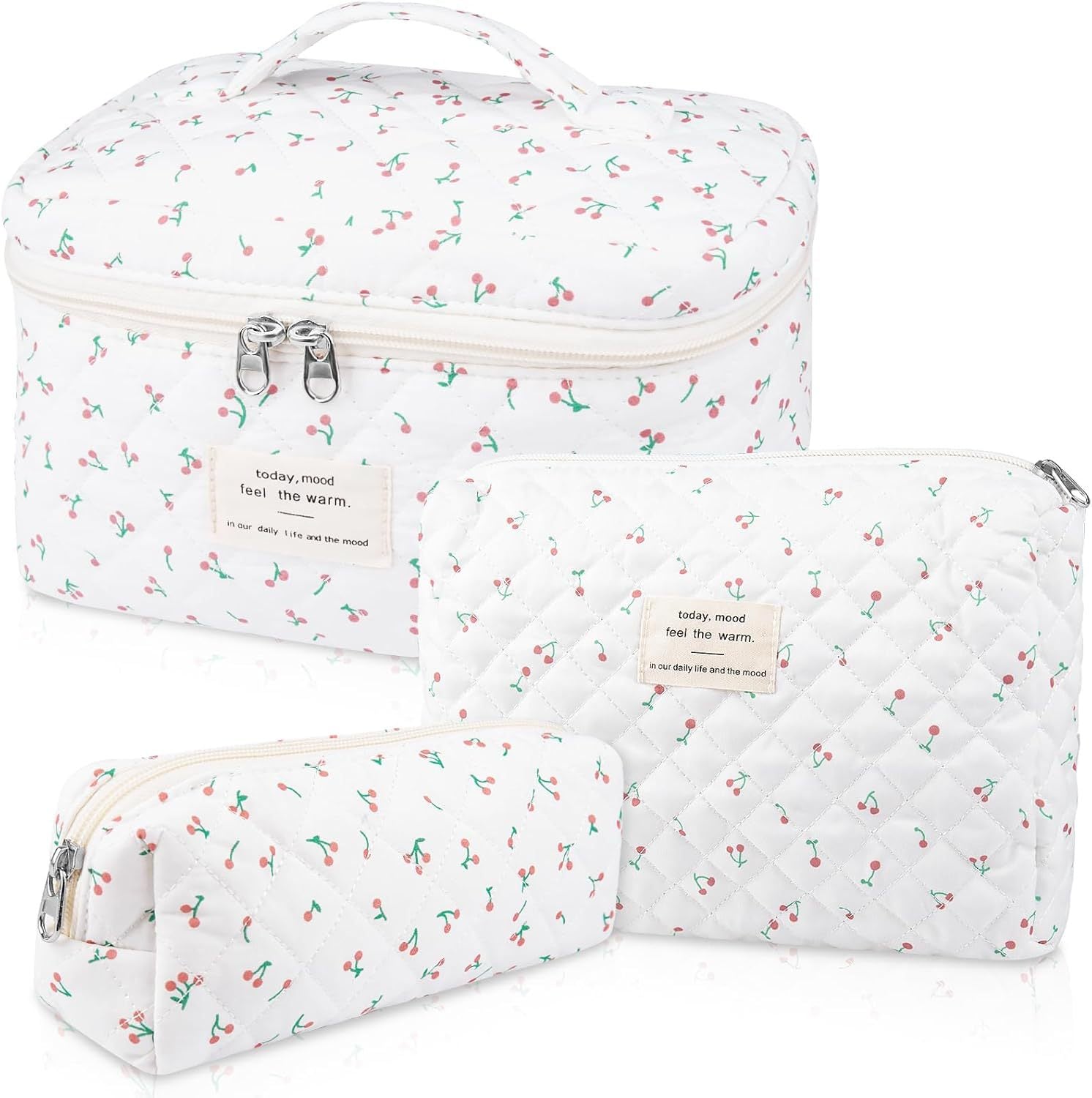 Quilted cosmetic bag